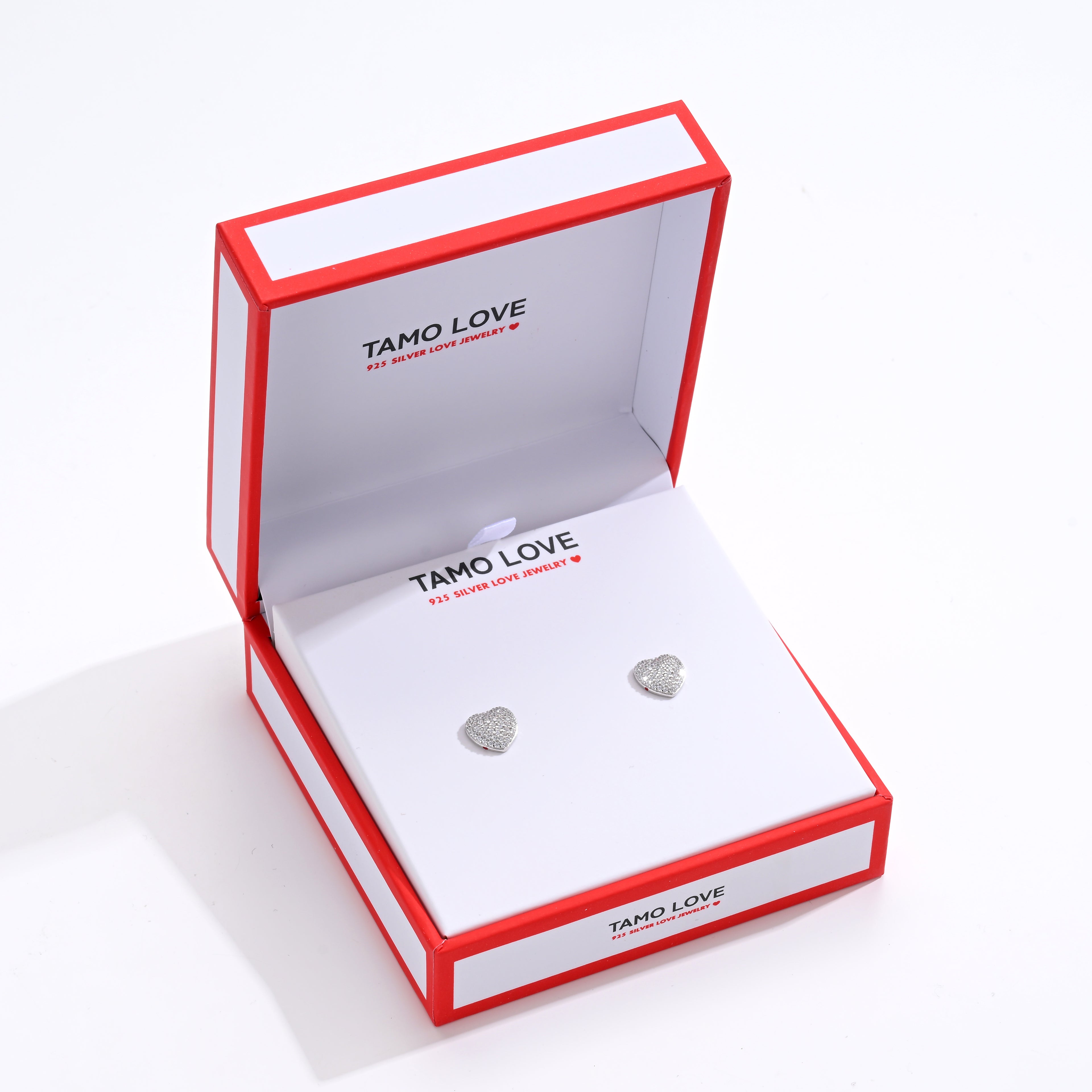 925 Silver Heart Earrings