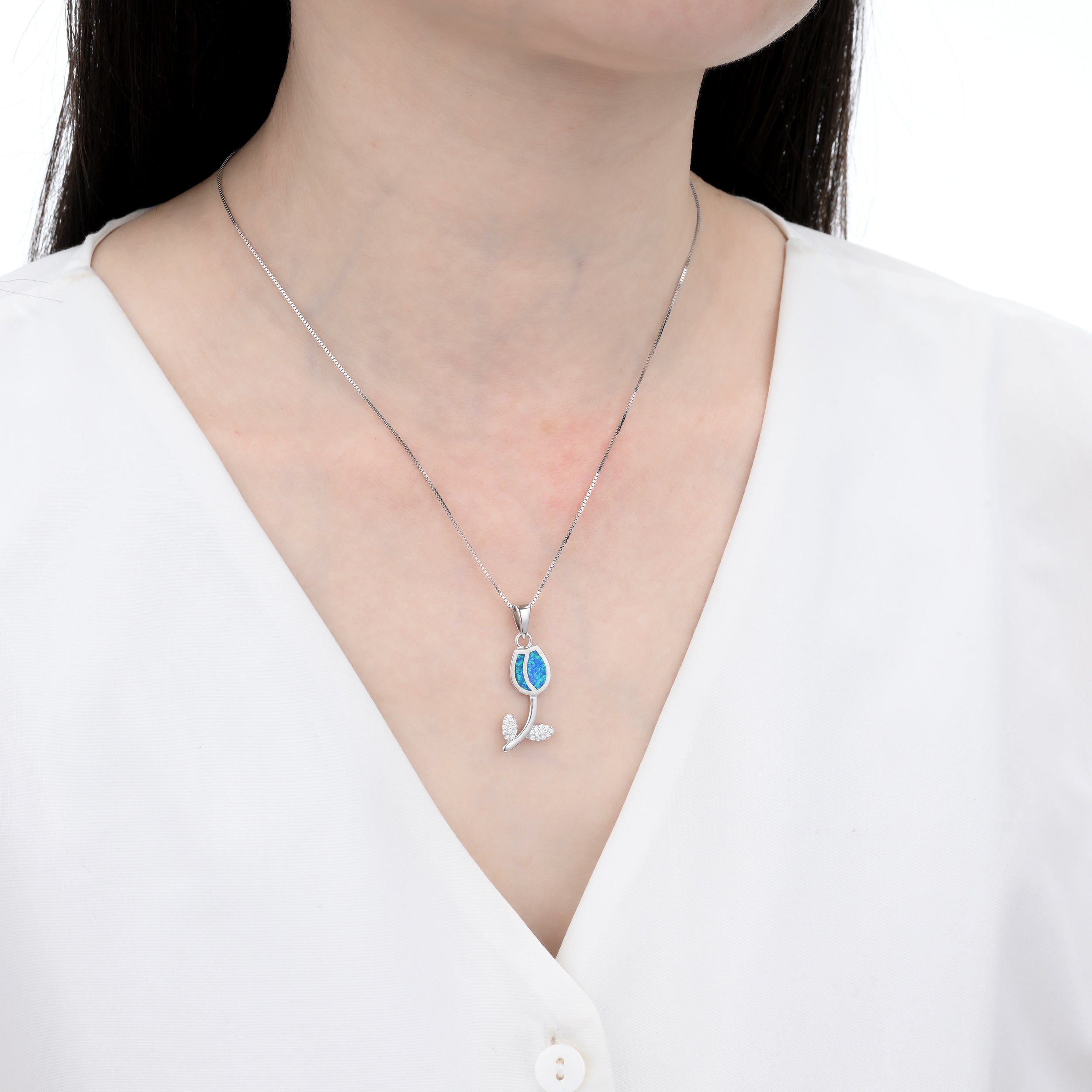 925 Silver Moissanite Pendants 0.12 CT. VVS1 D