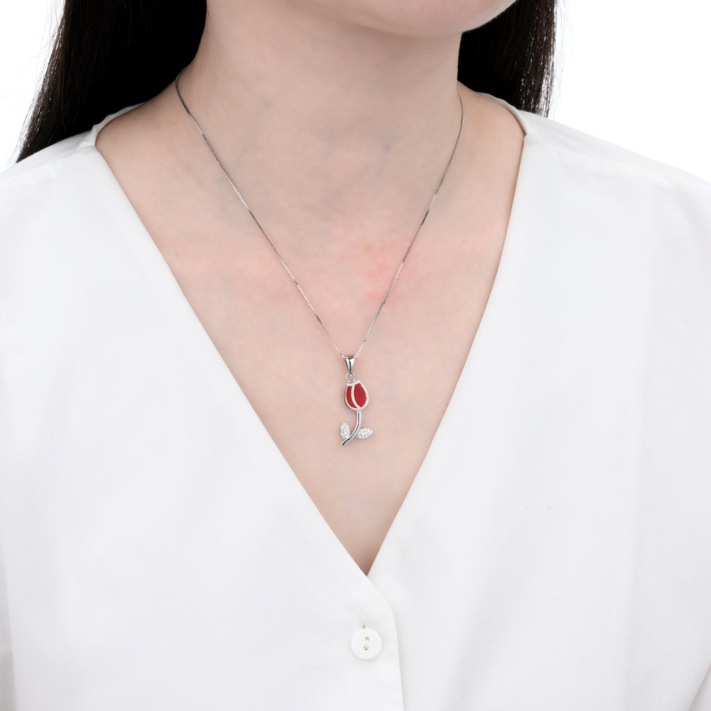925 Silver Moissanite Pendants 0.12 CT. VVS1 D