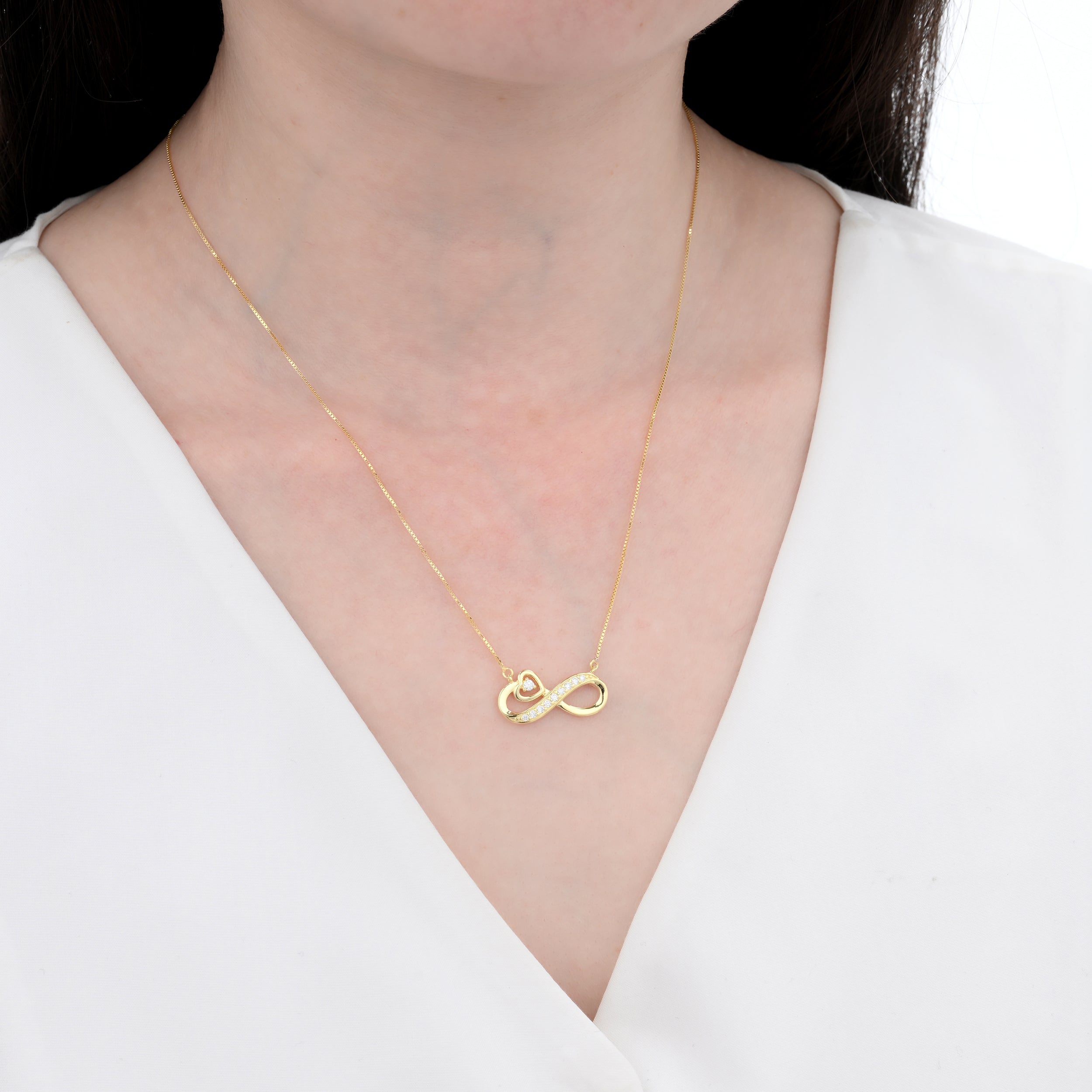 925 Silver Moissanite Necklaces 0.2 CT. VVS1 D