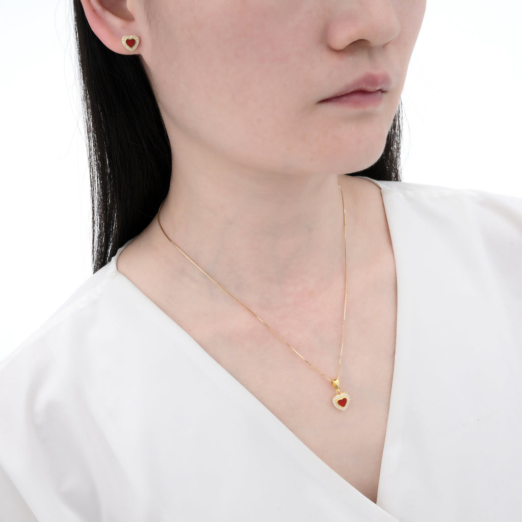 925 Silver Moissanite MOP Earrings & Necklaces Sets Round 0.4 CT. VVS1 D