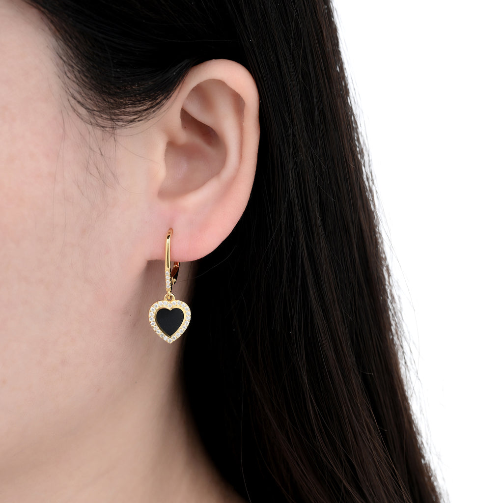 925 Silver Moissanite Created MOP Earrings Round 0.4 CT. VVS1 D