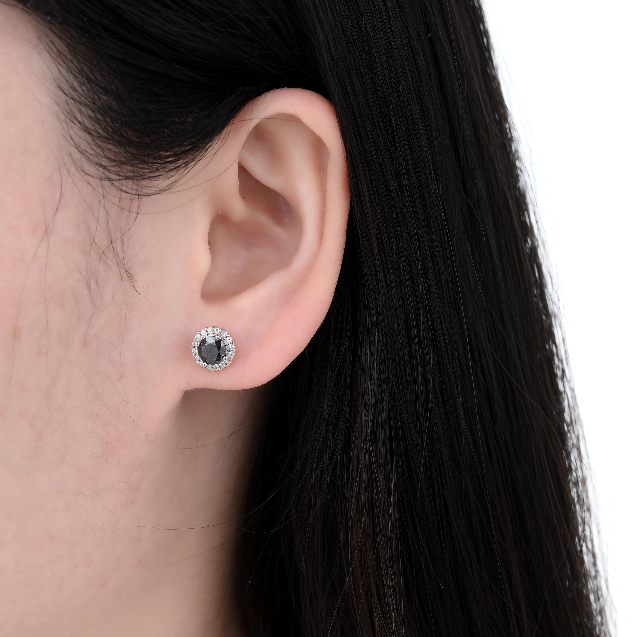 925 Silver Moissanite Earrings Round 1.16 CT. VVS1 D