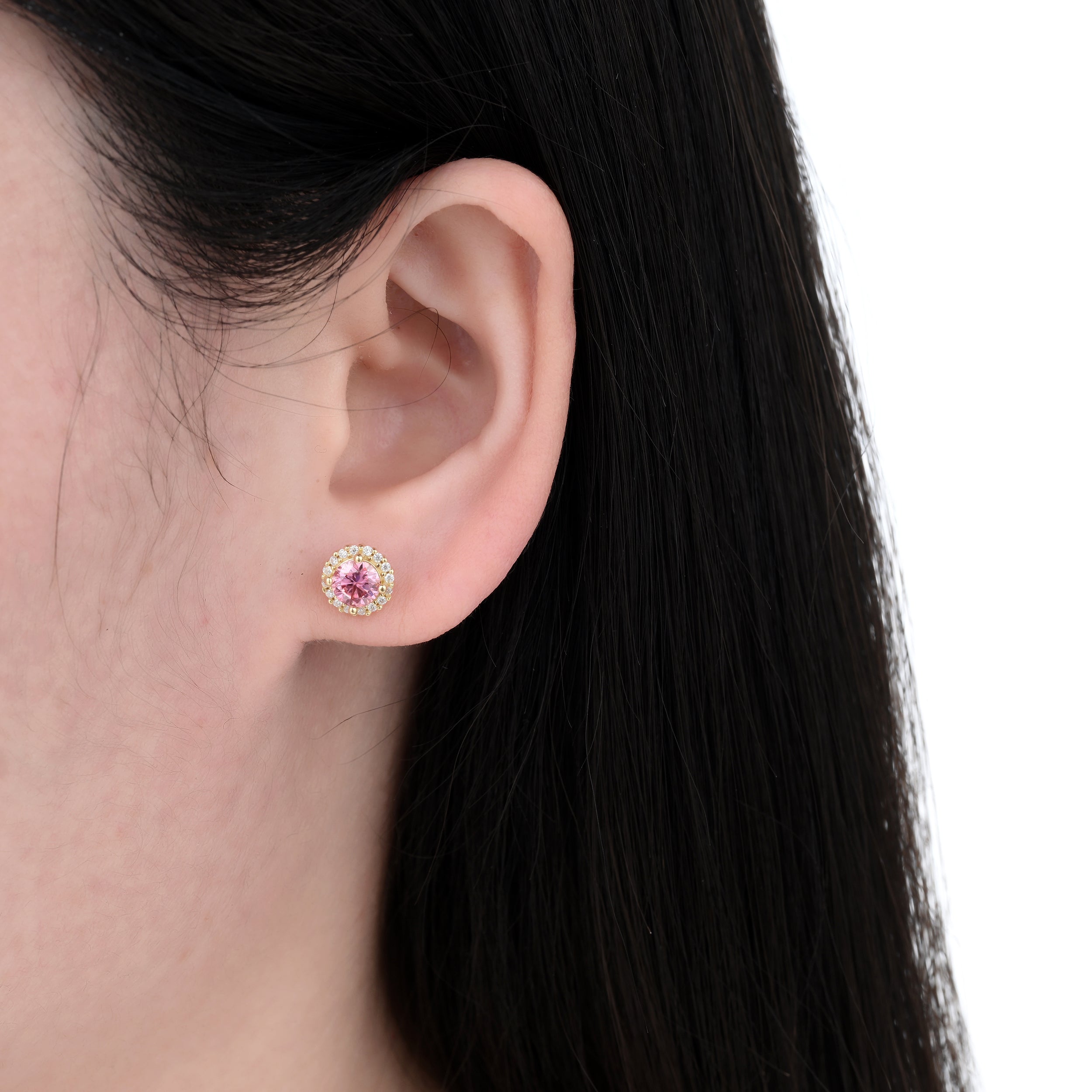 925 Silver Moissanite Earrings Round 1.16 CT. VVS1 D