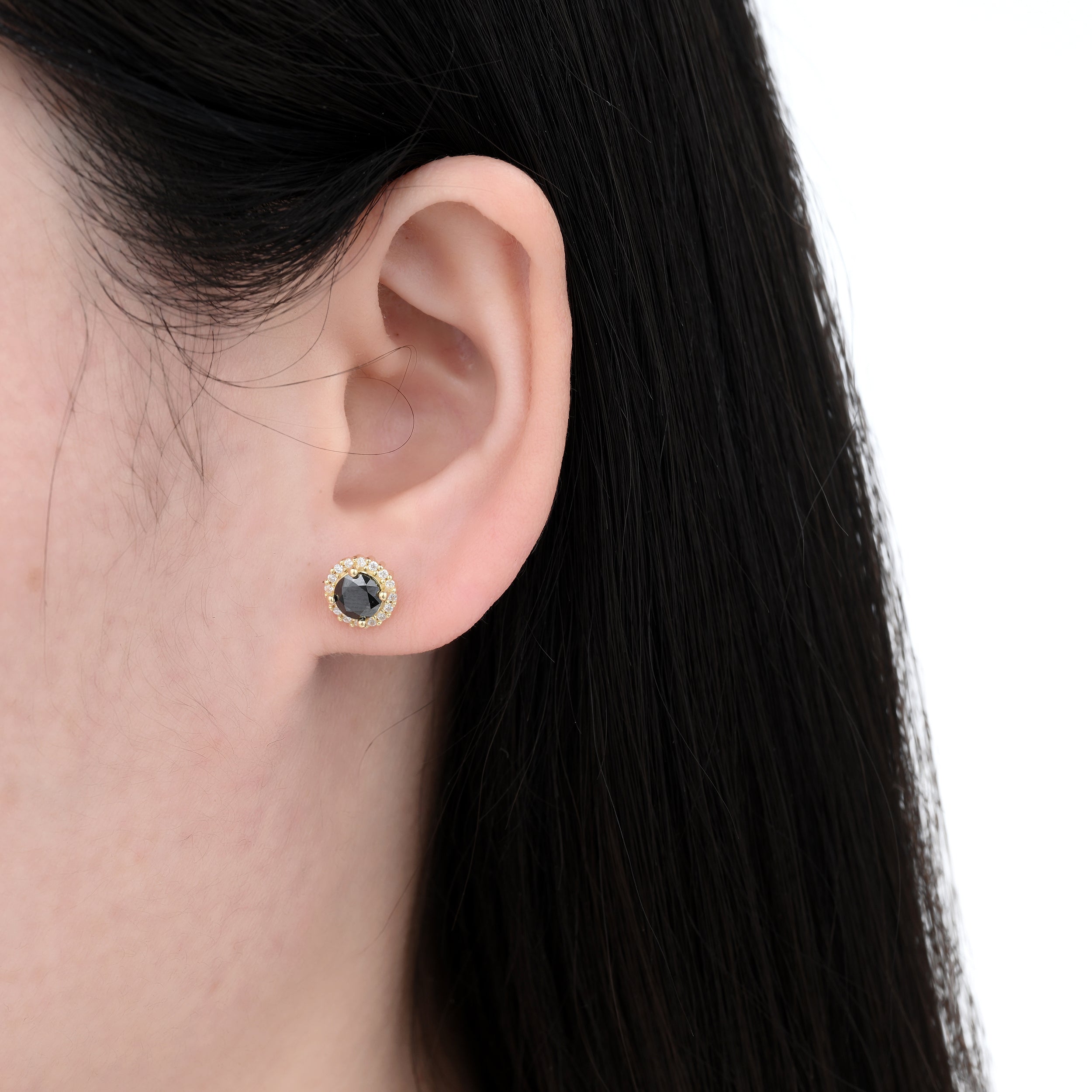 925 Silver Moissanite Earrings Round 1.16 CT. VVS1 D