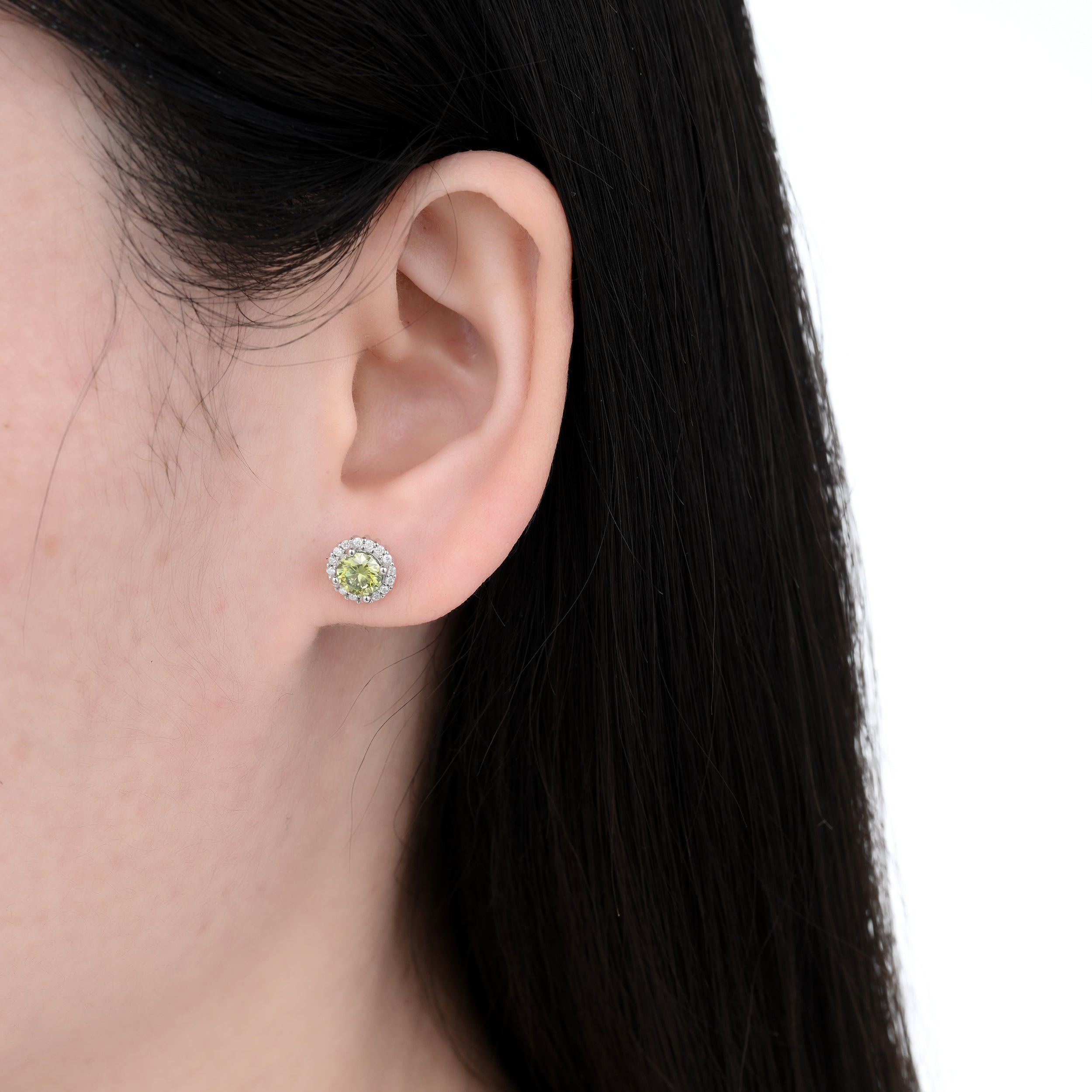 925 Silver Moissanite Earrings Round 1.16 CT. VVS1 D