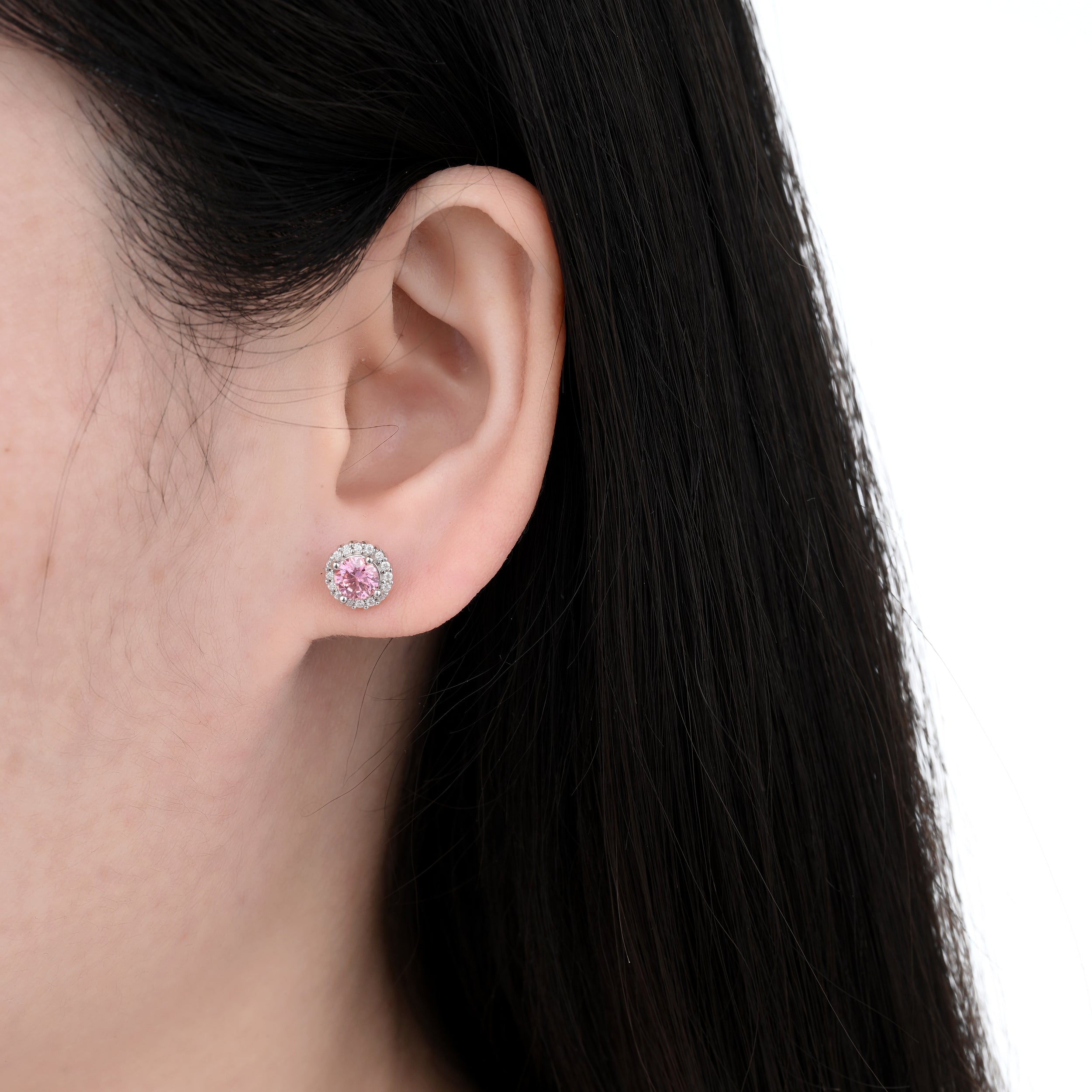 925 Silver Moissanite Earrings Round 1.16 CT. VVS1 D