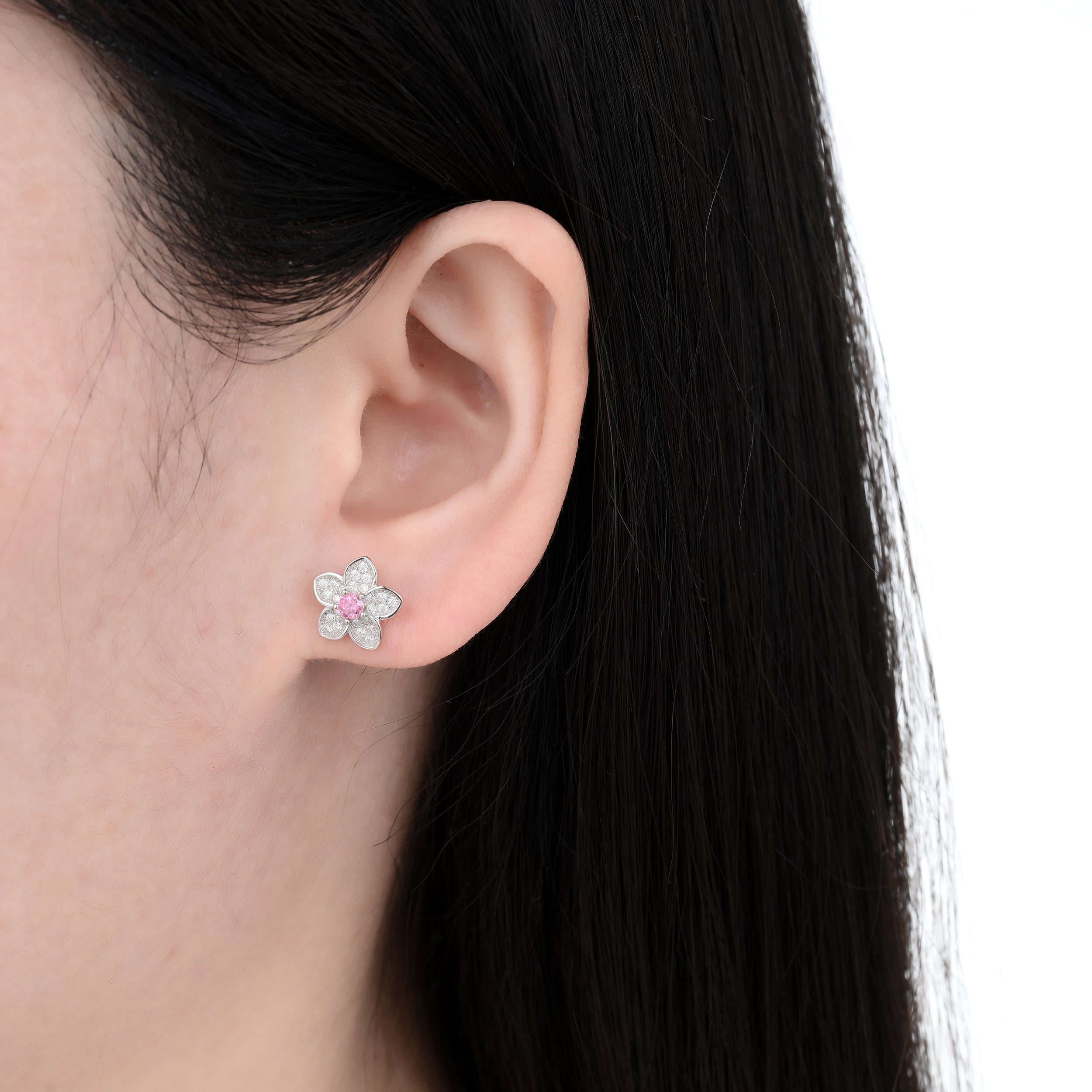 925 Silver Moissanite Earrings Round 0.55 CT. VVS1 D