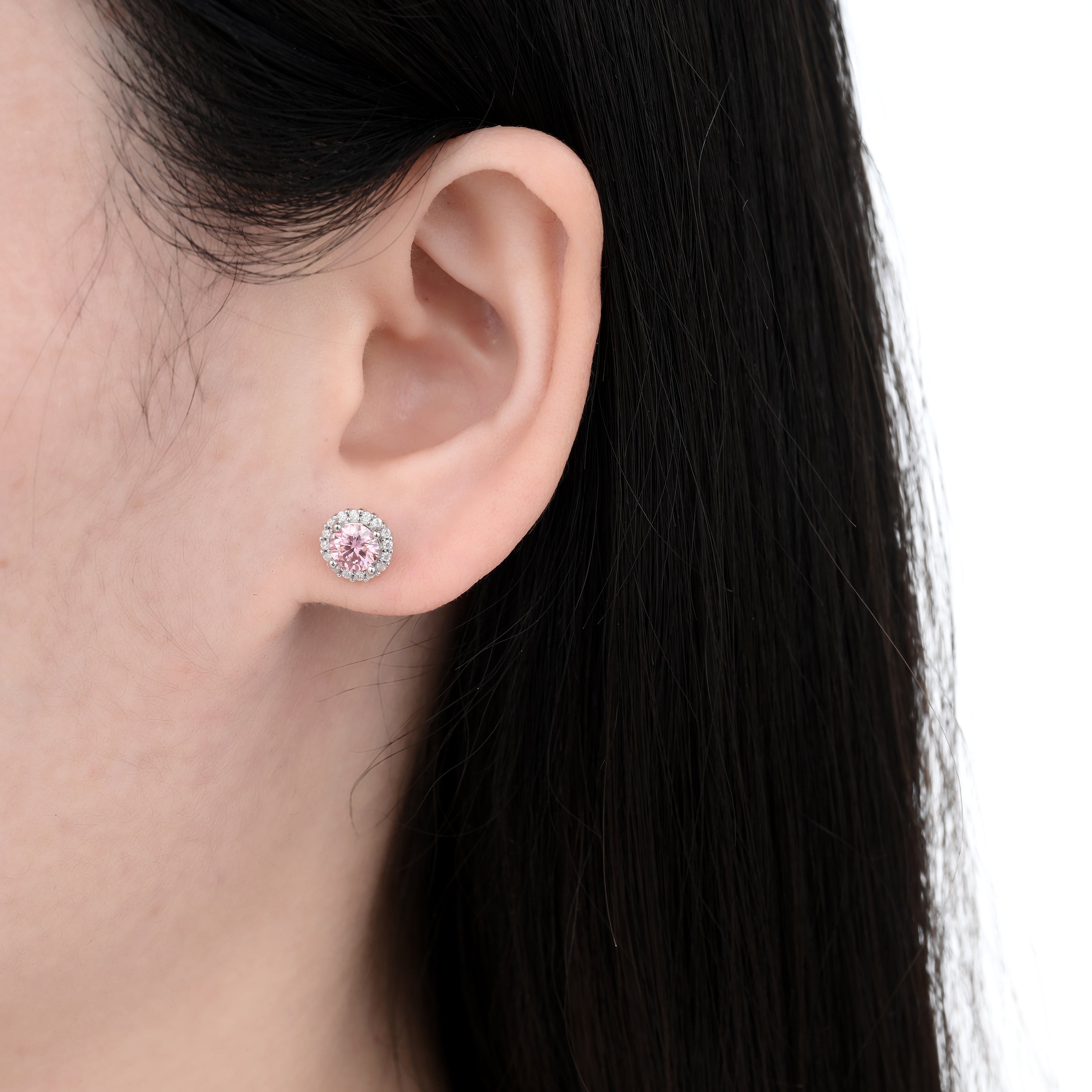 925 Silver Moissanite Earrings Round 1.16 CT. VVS1 D