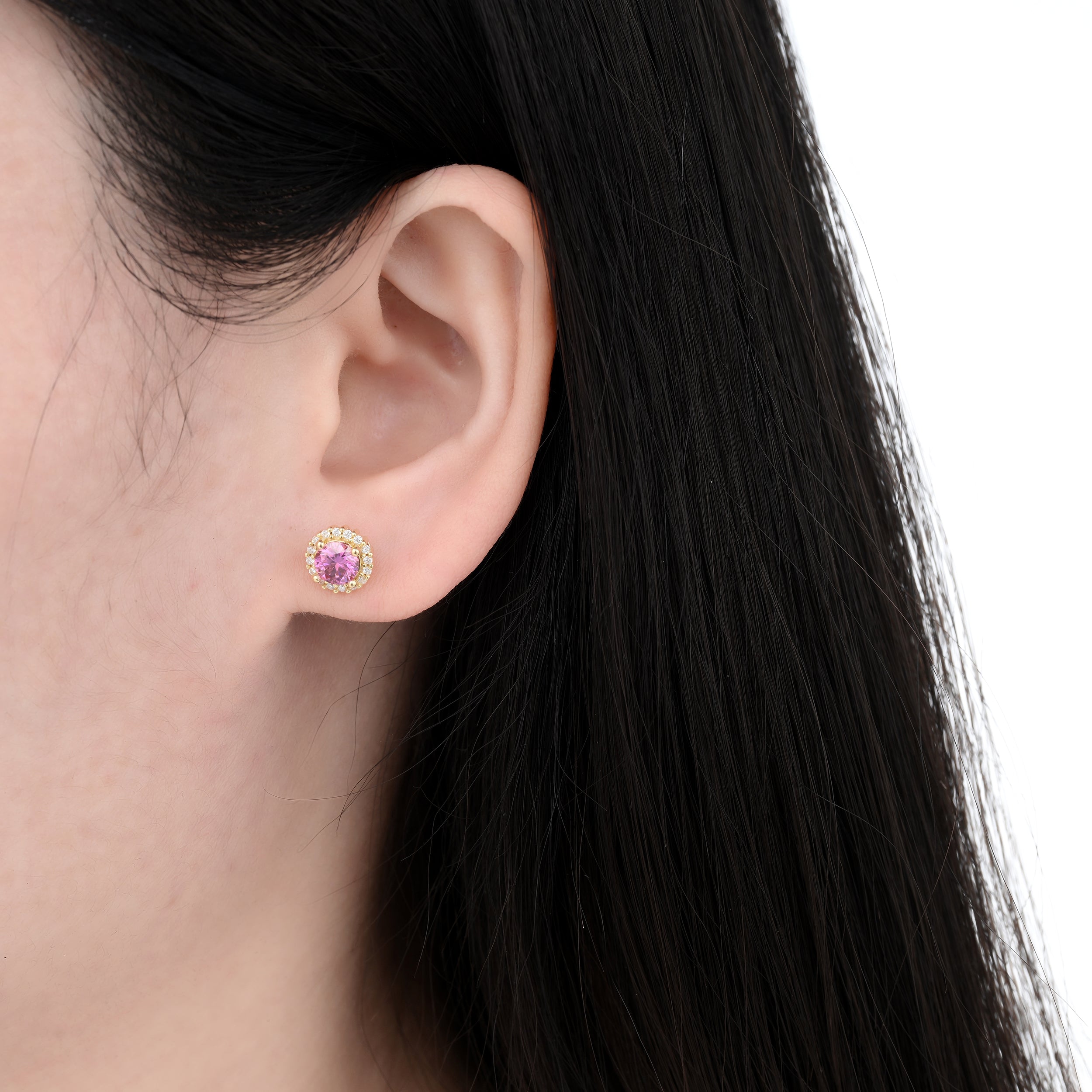 925 Silver Moissanite Earrings Round 1.16 CT. VVS1 D