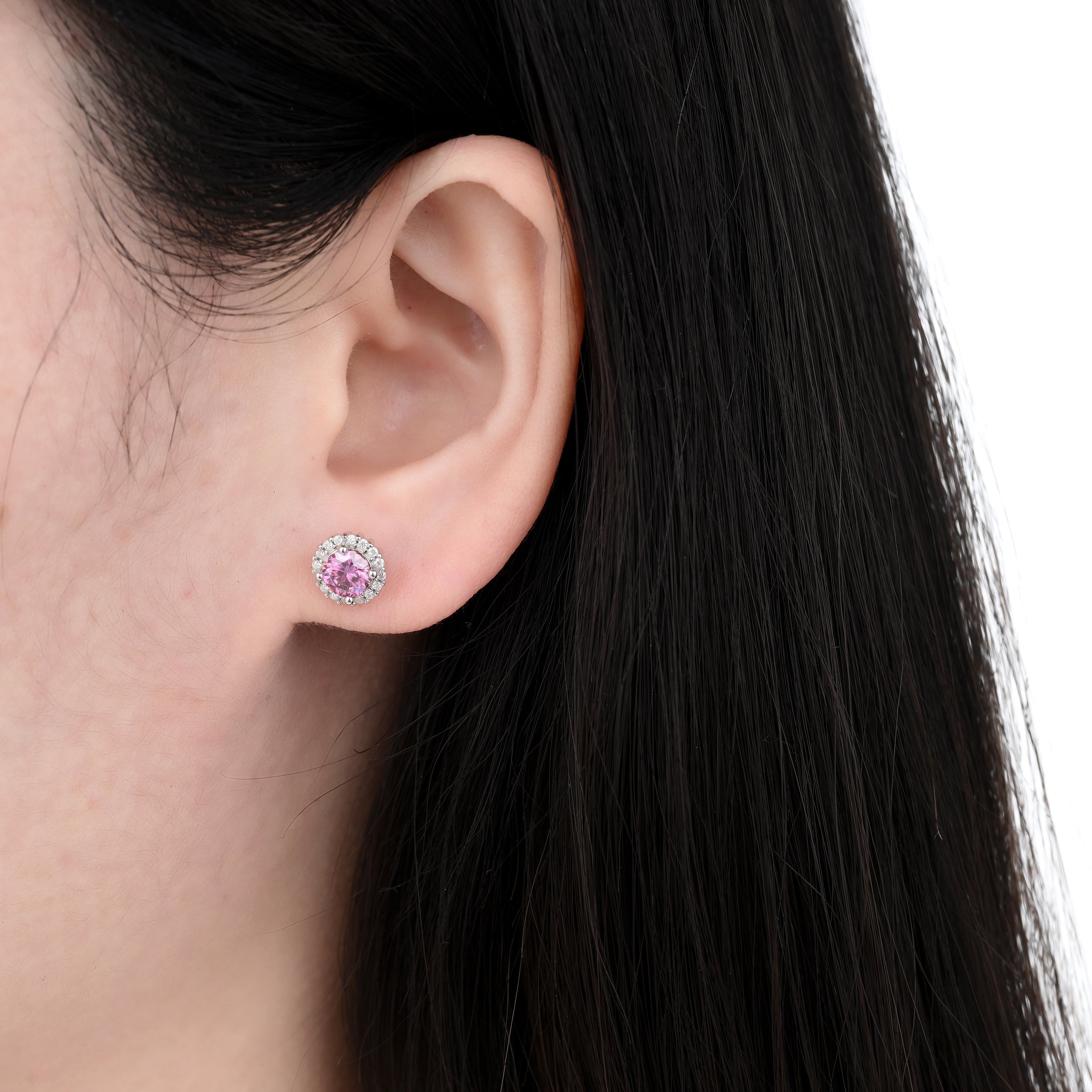 925 Silver Moissanite Earrings Round 1.16 CT. VVS1 D