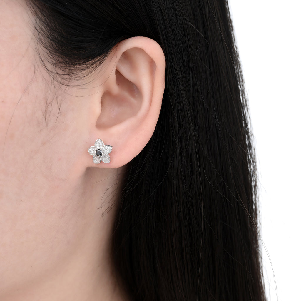 925 Silver Moissanite Earrings Round 0.55 CT. VVS1 D