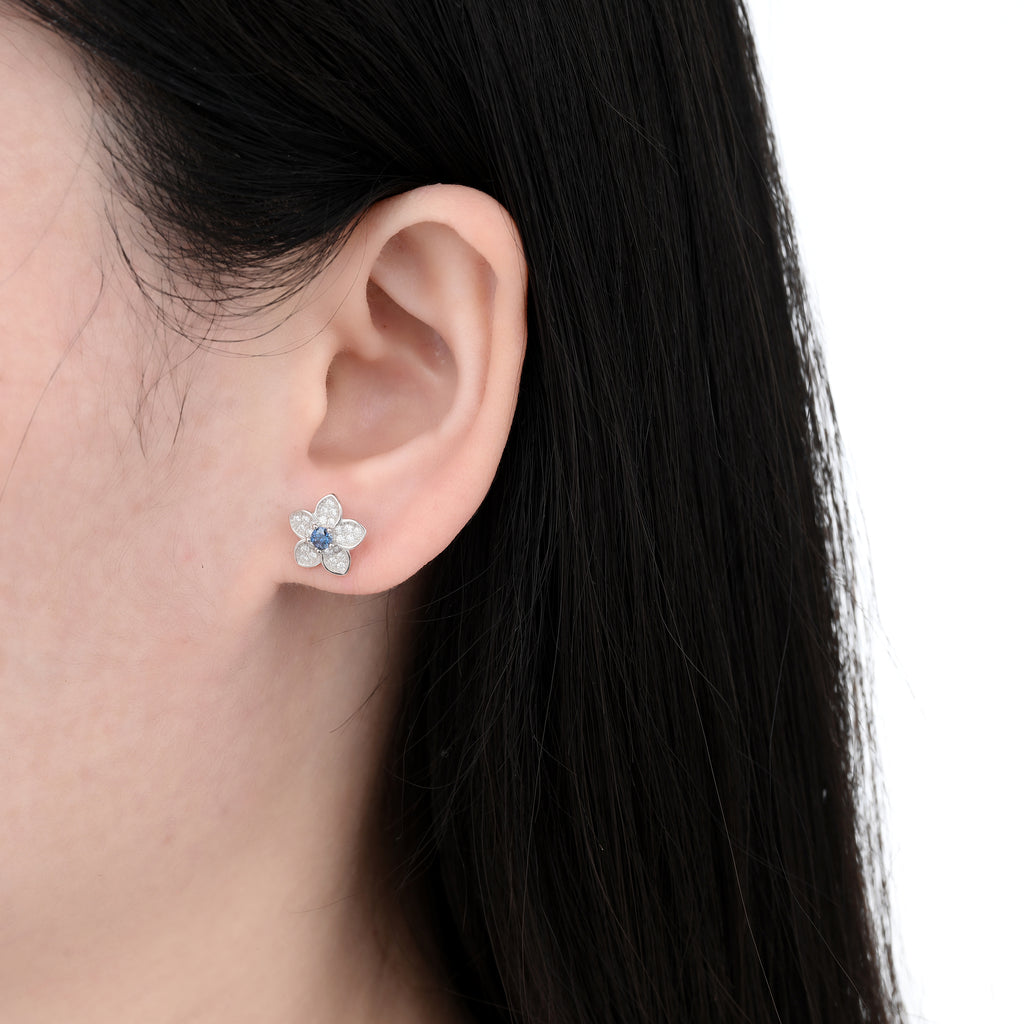 925 Silver Moissanite Earrings Round 0.55 CT. VVS1 D