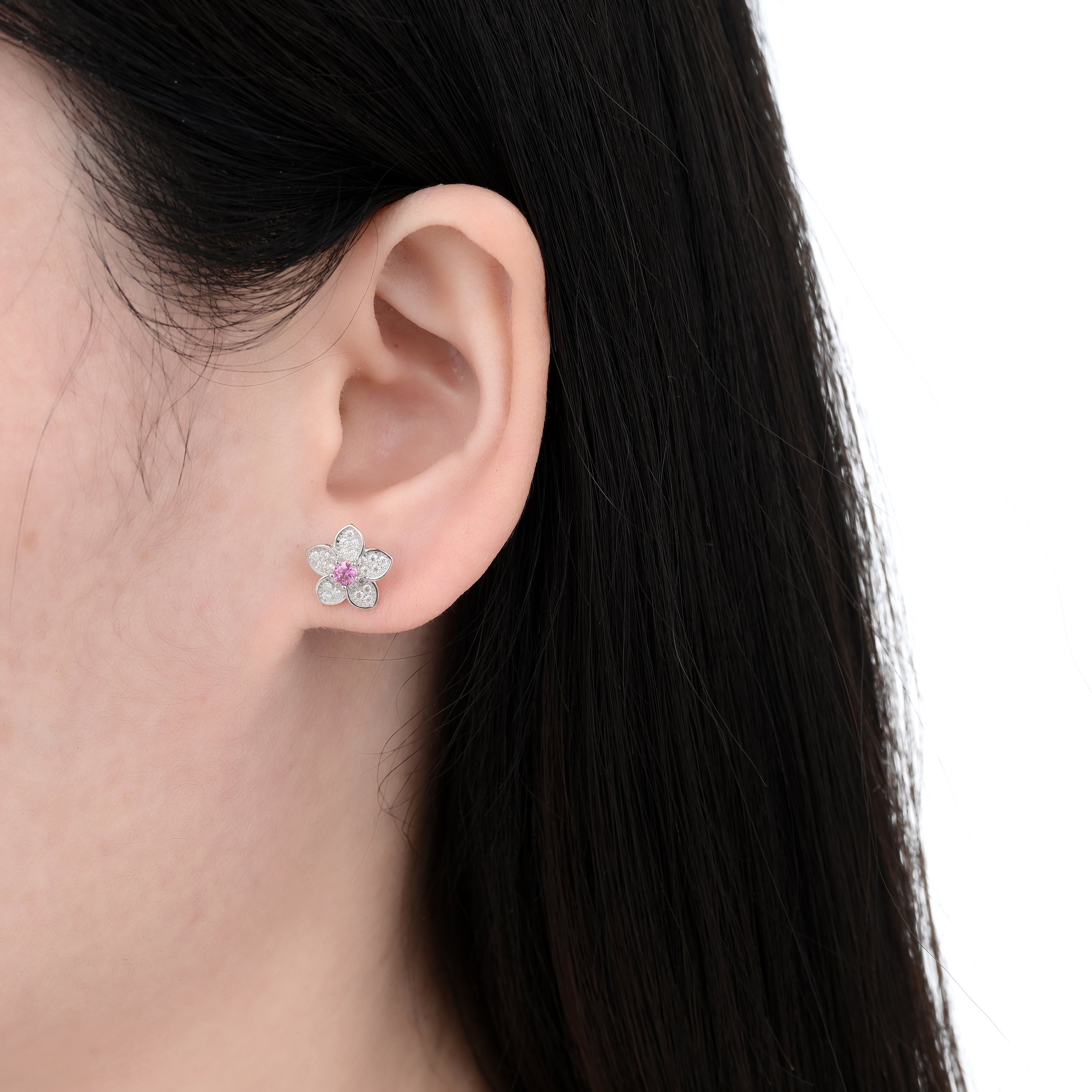 925 Silver Moissanite Earrings Round 0.55 CT. VVS1 D