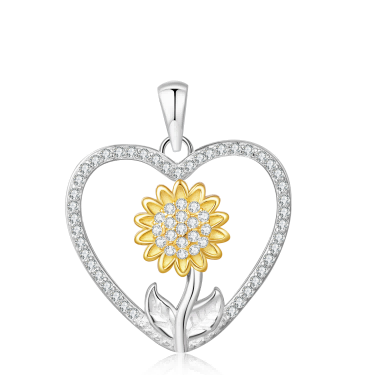 925 Silver Sunflower Necklaces