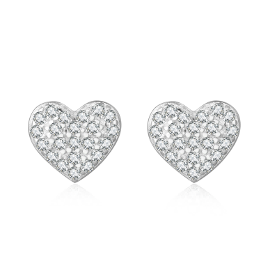 925 Silver Heart Earrings
