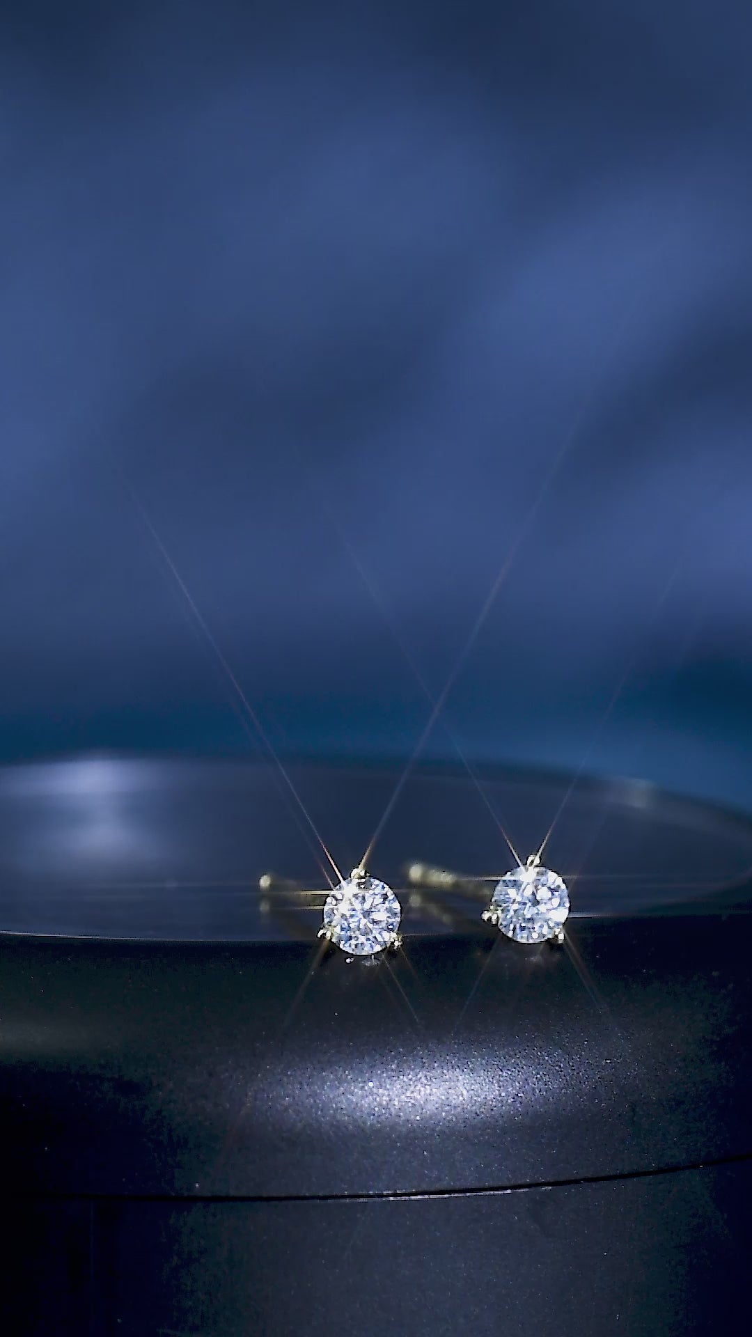 925 Silver Moissanite Earrings Round 3MM D Color VVS1  0.2 CT