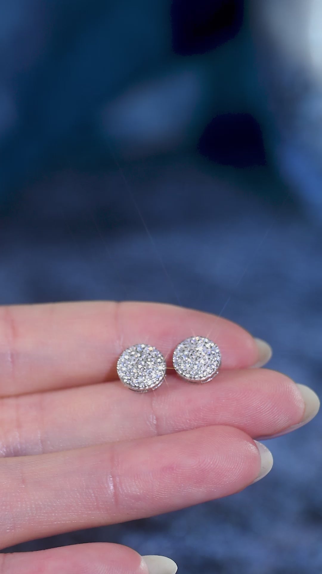 925 Silver Moissanite Earrings 0.4 CT. VVS1 D Color