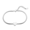 Real 925 Sterling Silver Heart Bracelets Fine Jewelry in Perfect Quality for Women Gift