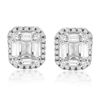 Real 925 Sterling Silver Geometric Stud Earrings With Fine Jewelry in Perfect Quality for Women Gift Suit For Party