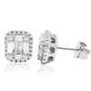 Real 925 Sterling Silver Geometric Stud Earrings With Fine Jewelry in Perfect Quality for Women Gift Suit For Party