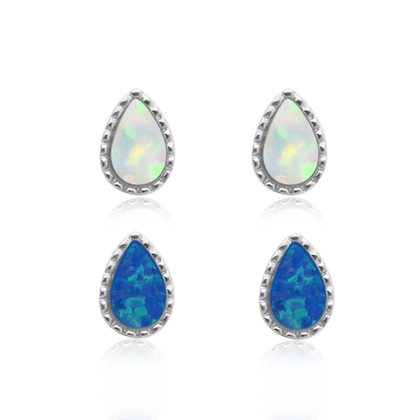 Real 925 Sterling Silver Earrings Sets with Real Opal Fine Jewelry in Perfect Quality