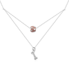 Real 925 Sterling Silver Double Chain  Necklace in Perfect Quality