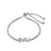 Real 925 Sterling Silver Adjustable Love Bracelets Fine Jewelry in Perfect Quality for Women Gift