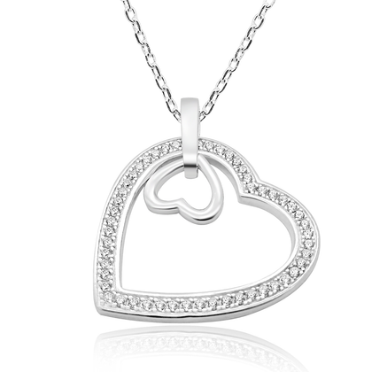 Real 925 Sterling Silver Oval Pendant Necklaces with Zircon Fine Jewelry in Perfect Quality for Women Gift