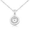 Real 925 Sterling Silver Wheel Round Pendant Necklaces with Baguette  Zircon Fine Jewelry in Perfect Quality