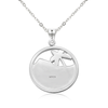 Real 925 Sterling Silver Coast Pendant Necklaces with Real Opal Fine Jewelry in Perfect Quality