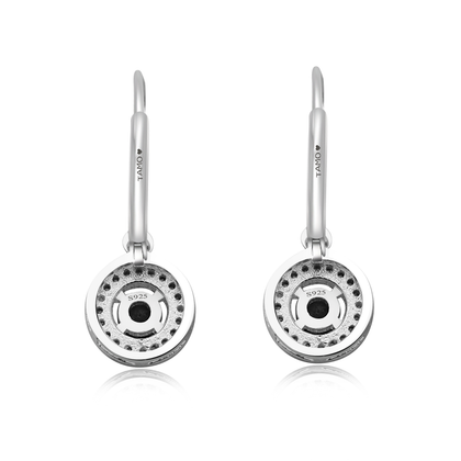 Real 925 Sterling Silver French Lock with Zircon Earrings Jewelry in Perfect Quality