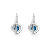 Real 925 Sterling Silver French Lock with Zircon Earrings in Perfect Quality